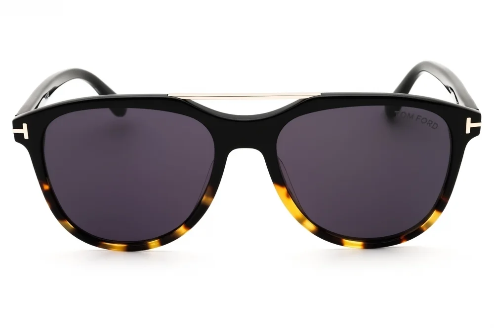 NWT Tom Ford FT1098-05A Black Aviator 54mm Sunglasses